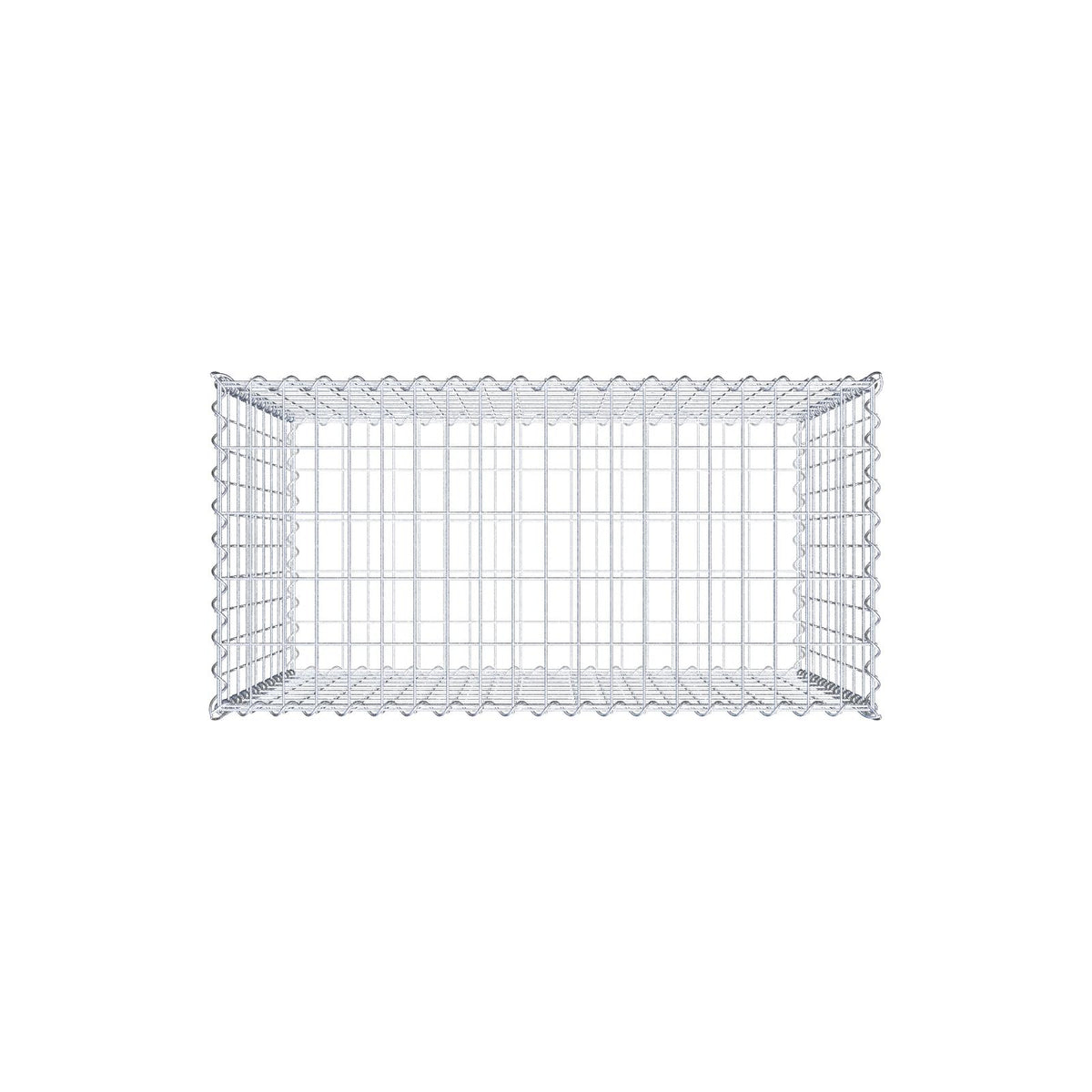 Gabion 100 cm x 90 cm x 50 cm (L x H x D), maskestørrelse 5 cm x 10 cm, spiral