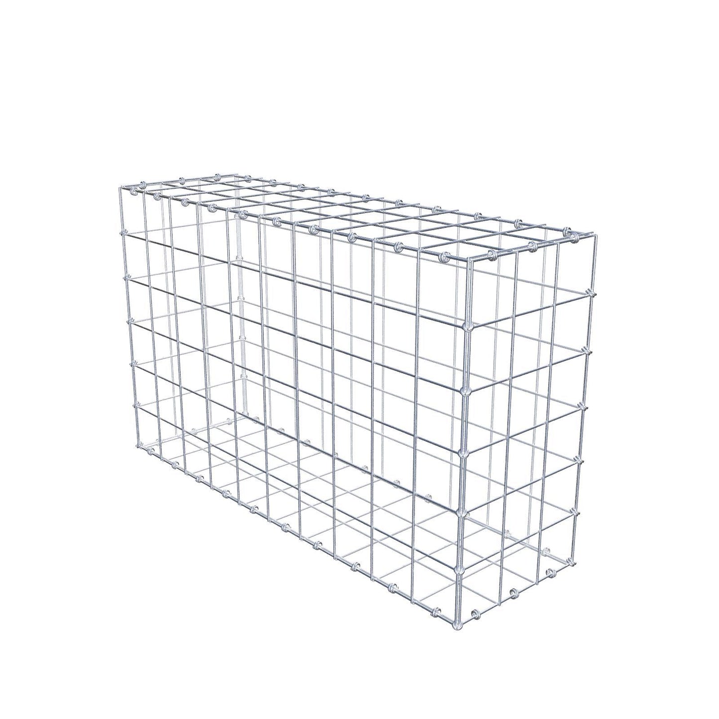 Gabion 100 cm x 60 cm x 30 cm (L x H x P), mailles 10 x 10 cm, anneau en spirale