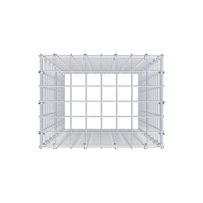 Anbaugabione Typ 3 80 cm x 40 cm x 30 cm (L x H x T), Maschenweite 5 cm x 5 cm, C-Ring