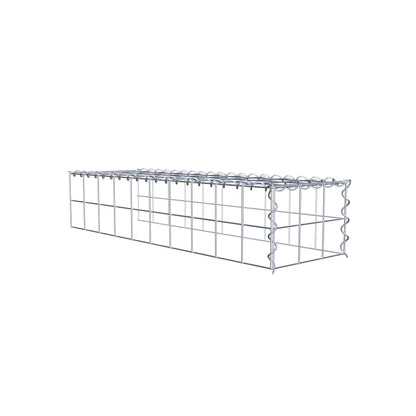 Opvokset gabion type 4 100 cm x 20 cm x 30 cm (L x H x D), maskestørrelse 10 cm x 10 cm, spiral