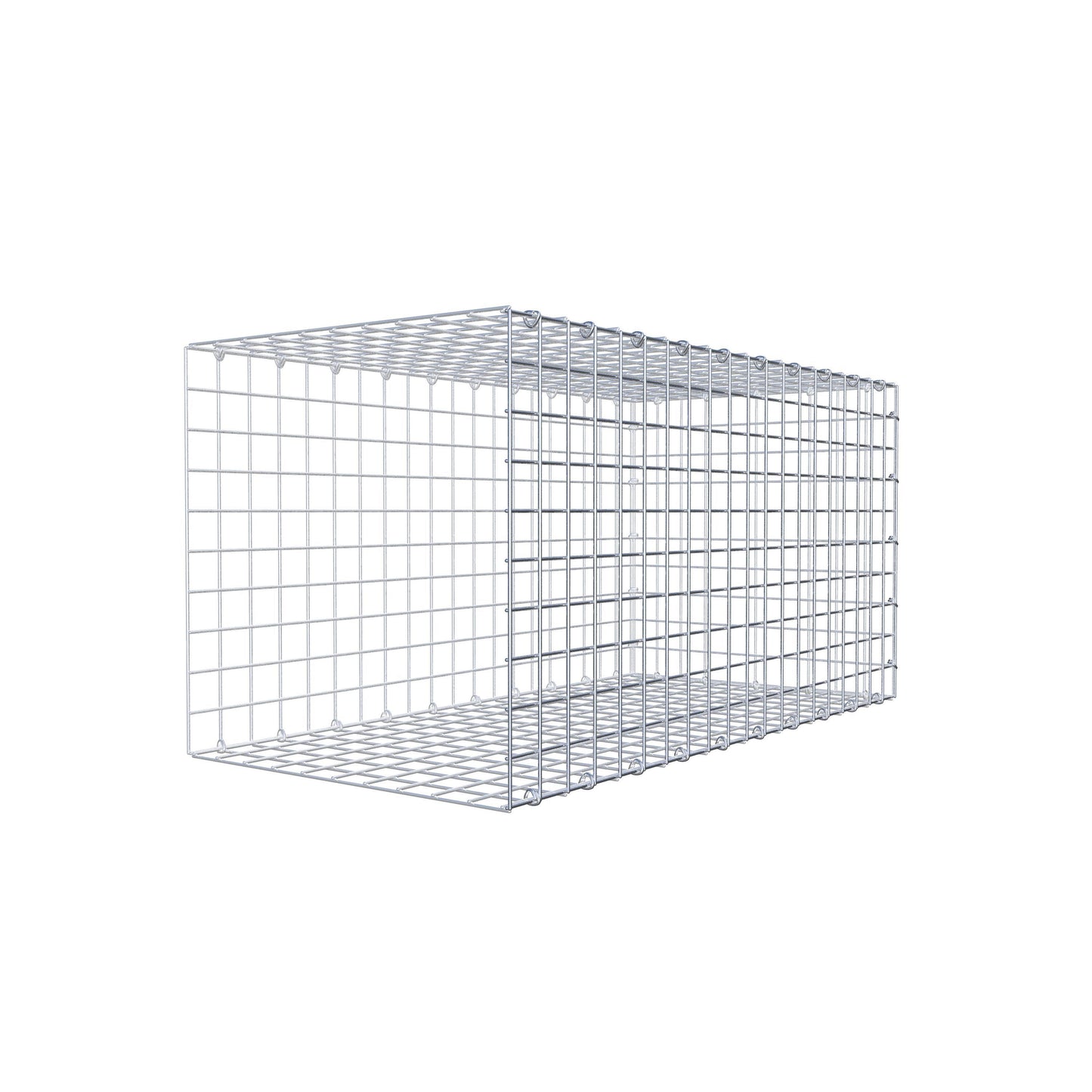 Gavión acoplable tipo 2 100 cm x 50 cm x 50 cm (L x A x P), malla 5 cm x 5 cm, anillo en C
