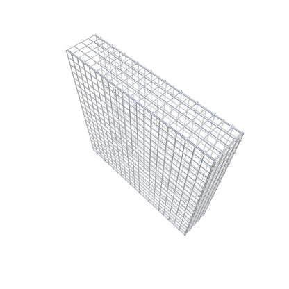 Monteret gabion type 2 100 cm x 100 cm x 20 cm (L x H x D), maskestørrelse 5 cm x 5 cm, C-ring