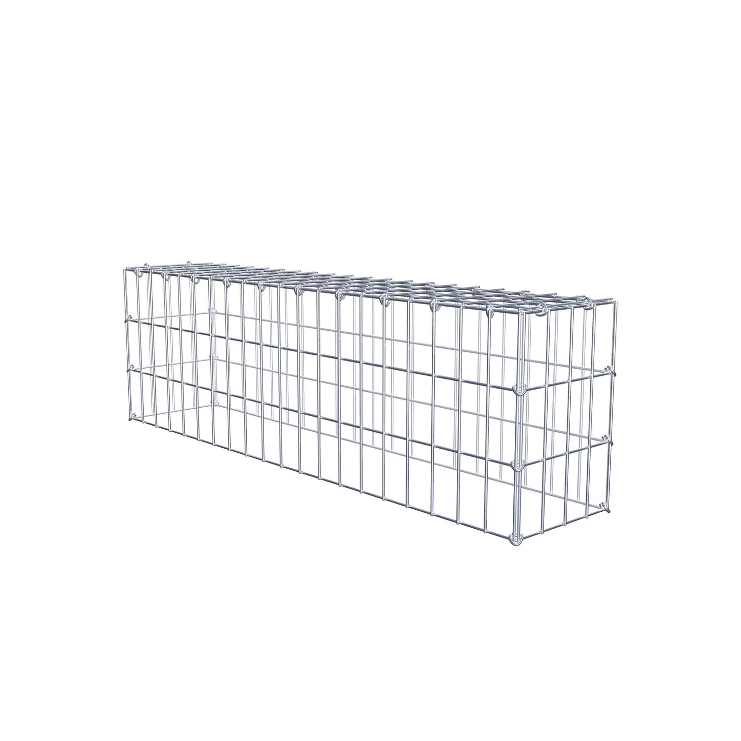 Gabião Tipo 3 100 cm x 30 cm x 20 cm (C x A x P), malhagem 5 cm x 10 cm, anel C