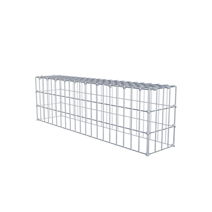 Gabião Tipo 3 100 cm x 30 cm x 20 cm (C x A x P), malhagem 5 cm x 10 cm, anel C