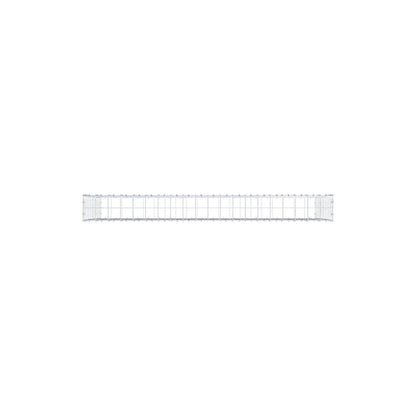 Gabione 200 cm x 100 cm x 20 cm (L x H x T), Maschenweite 10 x 10 cm, Spiralring