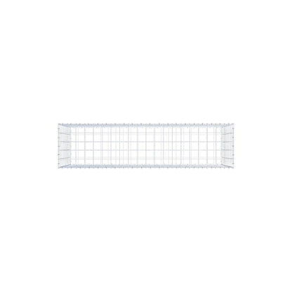 Gabione 200 cm x 100 cm x 50 cm (L x H x T), Maschenweite 10 x 10 cm, Spiralring