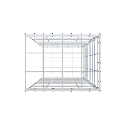 Monteret gabion type 2 100 cm x 40 cm x 30 cm (L x H x D), maskestørrelse 10 cm x 10 cm, C-ring