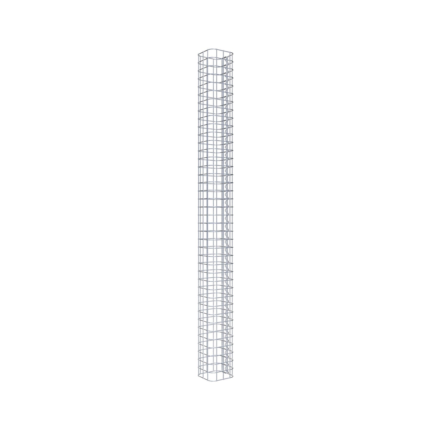 Gabionsøjle, firkantet, varmgalvaniseret, 17 cm x 17 cm, 200 cm høj, MW 5 cm x 5 cm