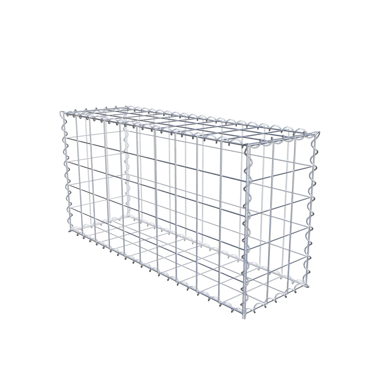 2er Set Gabionen 100 cm x 50 cm x 30 cm (L x H x T), Maschenweite 10 x 10 cm, Spirale