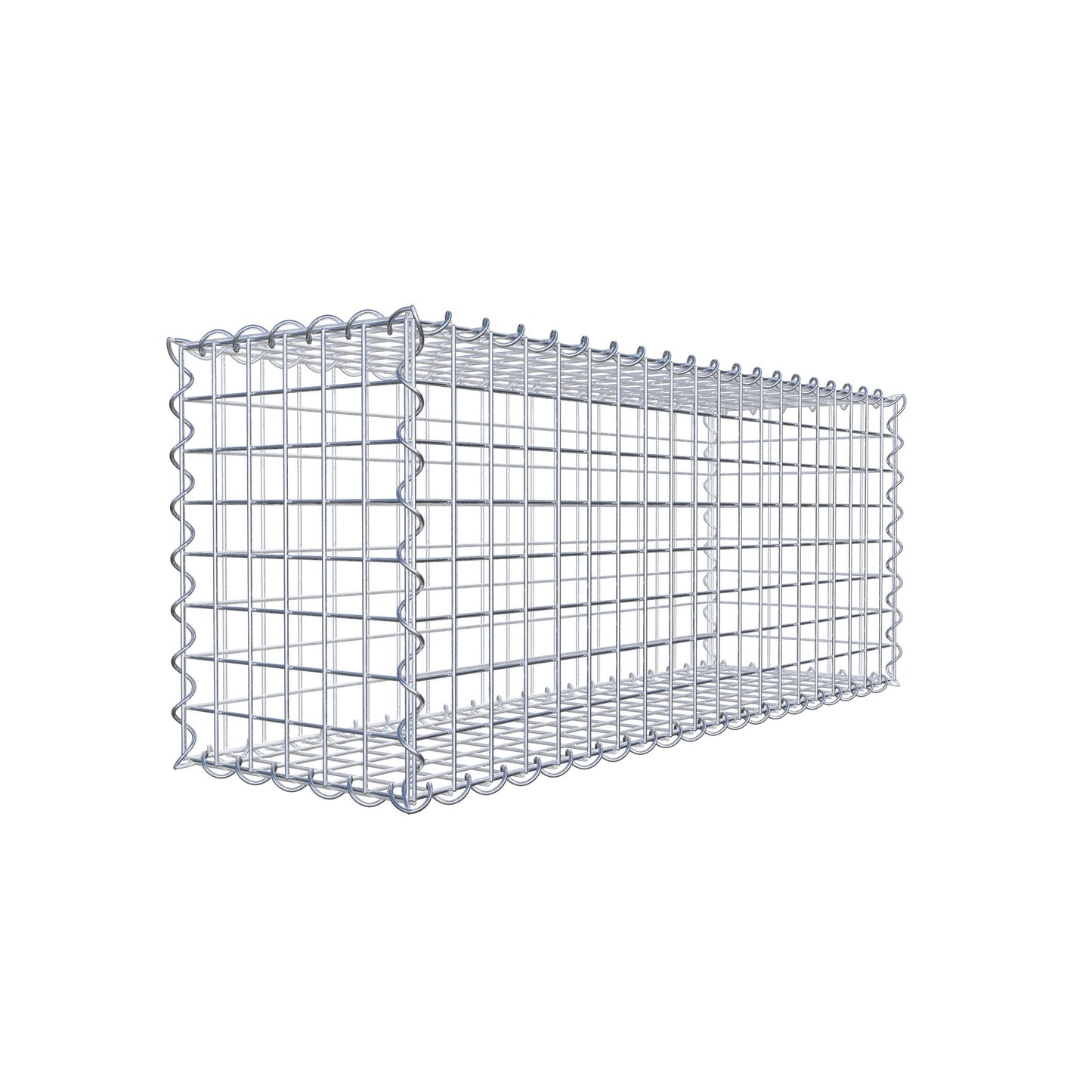 Gabbione 100 cm x 40 cm x 30 cm (L x H x P), maglia 5 cm x 5 cm, spirale