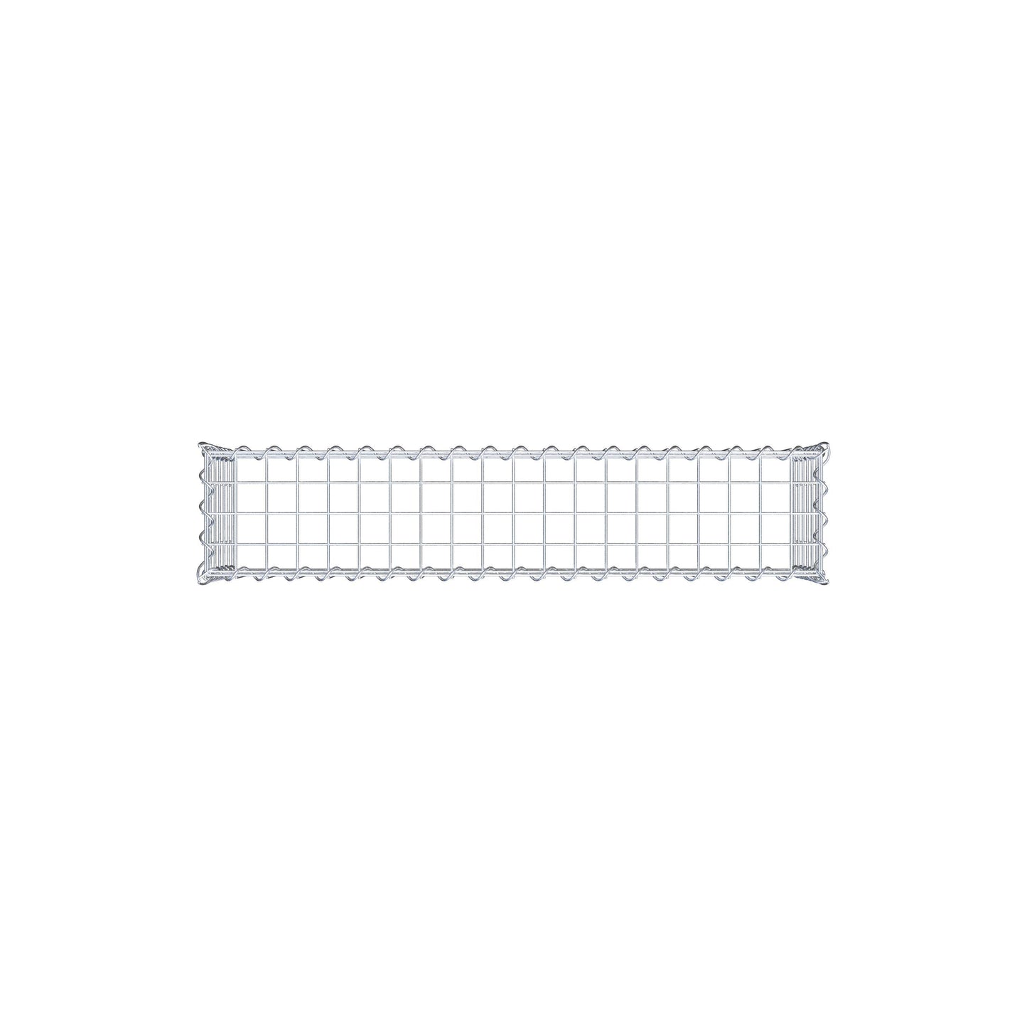 Opvokset gabion type 3 100 cm x 30 cm x 20 cm (L x H x D), maskestørrelse 5 cm x 5 cm, spiral