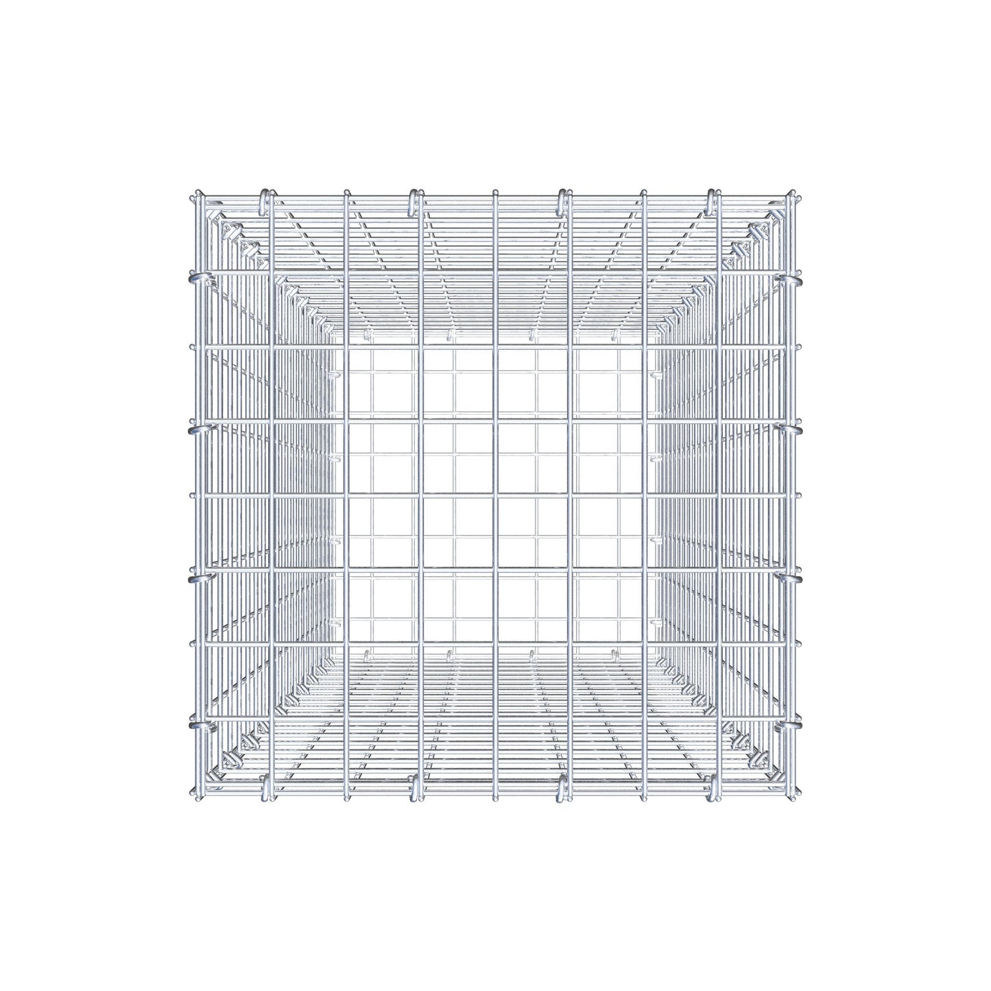 Gabbione 100 cm x 40 cm x 40 cm (L x H x P), maglia 5 cm x 5 cm, anello a C