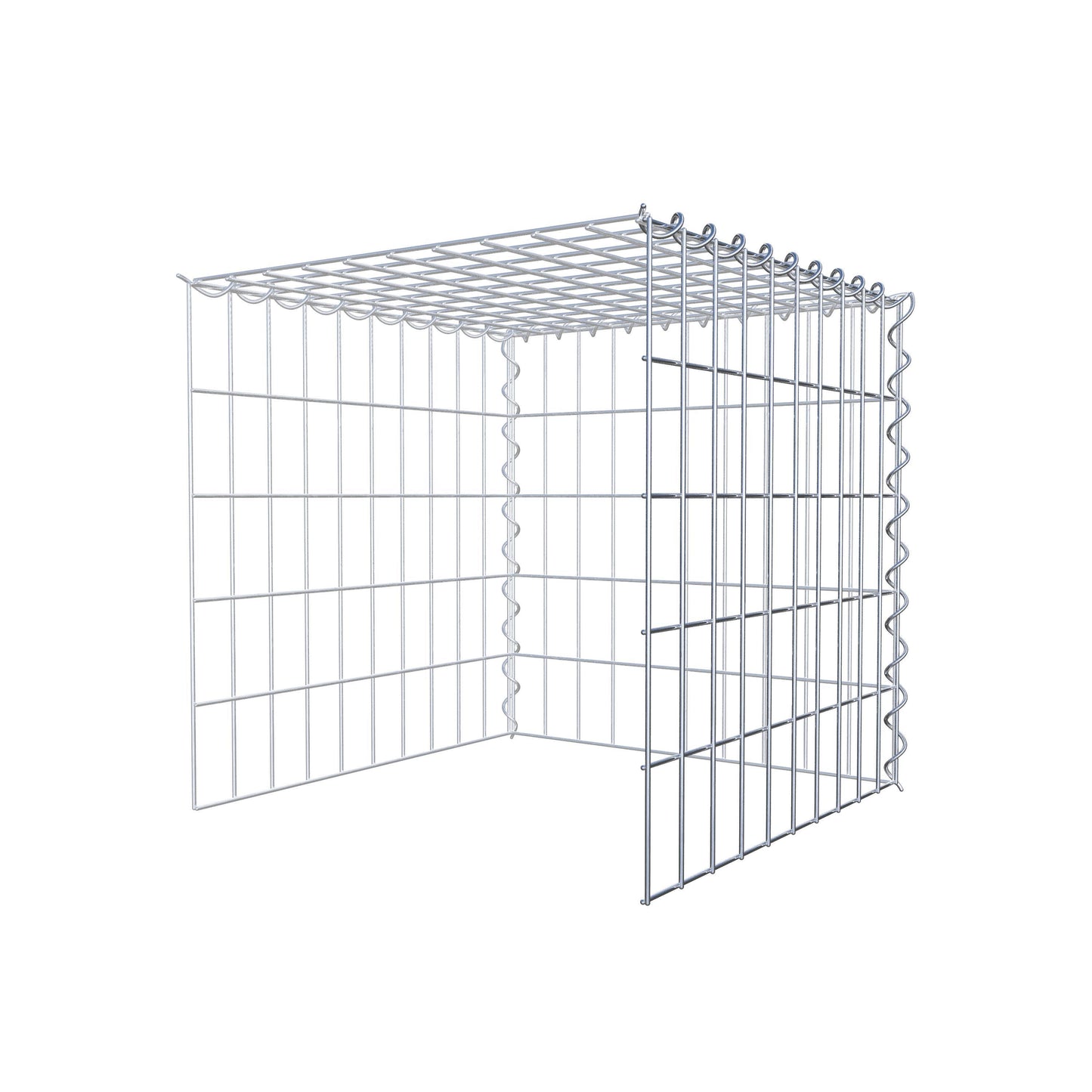 Gabbione aggiuntivo tipo 4 50 cm x 50 cm x 50 cm (L x H x P), dimensione maglia 5 cm x 10 cm, a spirale