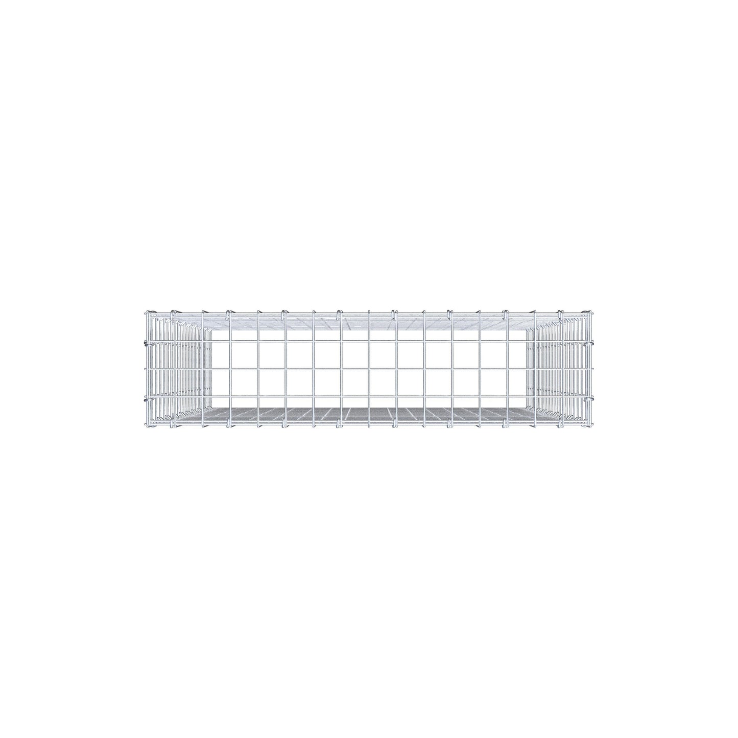 Anbaugabione Typ 3 100 cm x 80 cm x 20 cm (L x H x T), Maschenweite 5 cm x 5 cm, C-Ring