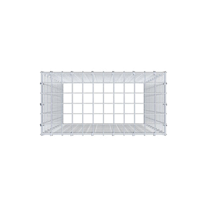 Monteret gabion type 3 100 cm x 60 cm x 30 cm (L x H x D), maskestørrelse 5 cm x 5 cm, C-ring