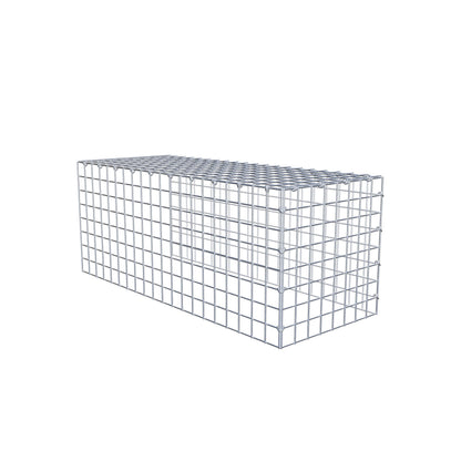 Gavión adicional tipo 4 100 cm x 40 cm x 40 cm (L x A x P), malla 5 cm x 5 cm, anillo en C