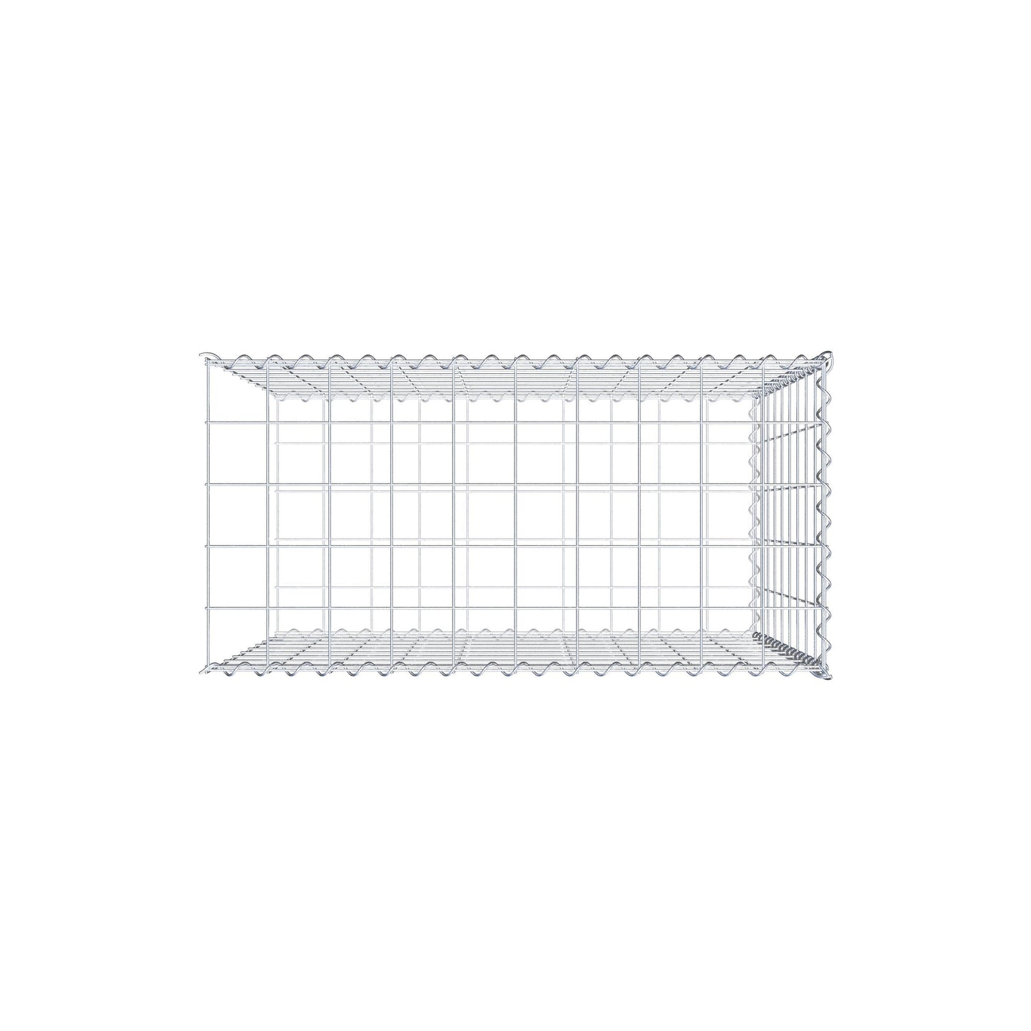 Anbaugabione Typ 2 100 cm x 90 cm x 50 cm (L x H x T), Maschenweite 10 cm x 10 cm, Spirale