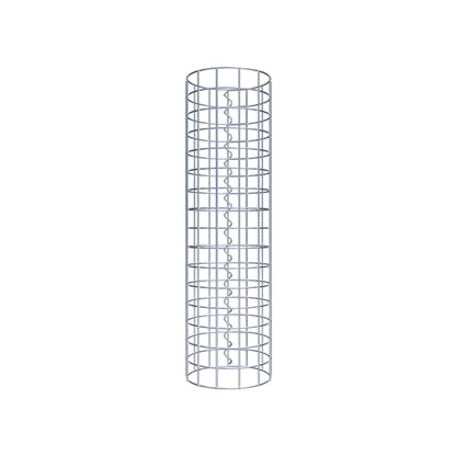 Gabion column around 22 cm diameter, 80 cm height, mesh size 5 cm x 5 cm