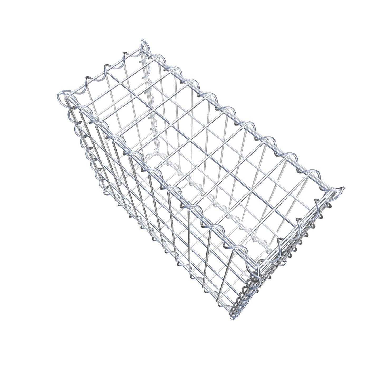 Gabion 50 cm x 40 cm x 20 cm (L x H x D), maskestørrelse 5 cm x 10 cm, spiral