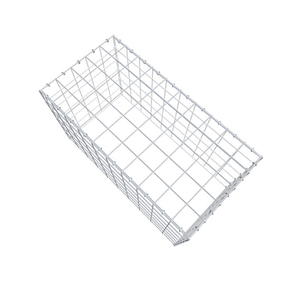 Monteret gabion type 3 100 cm x 60 cm x 50 cm (L x H x D), maskestørrelse 10 cm x 10 cm, C-ring