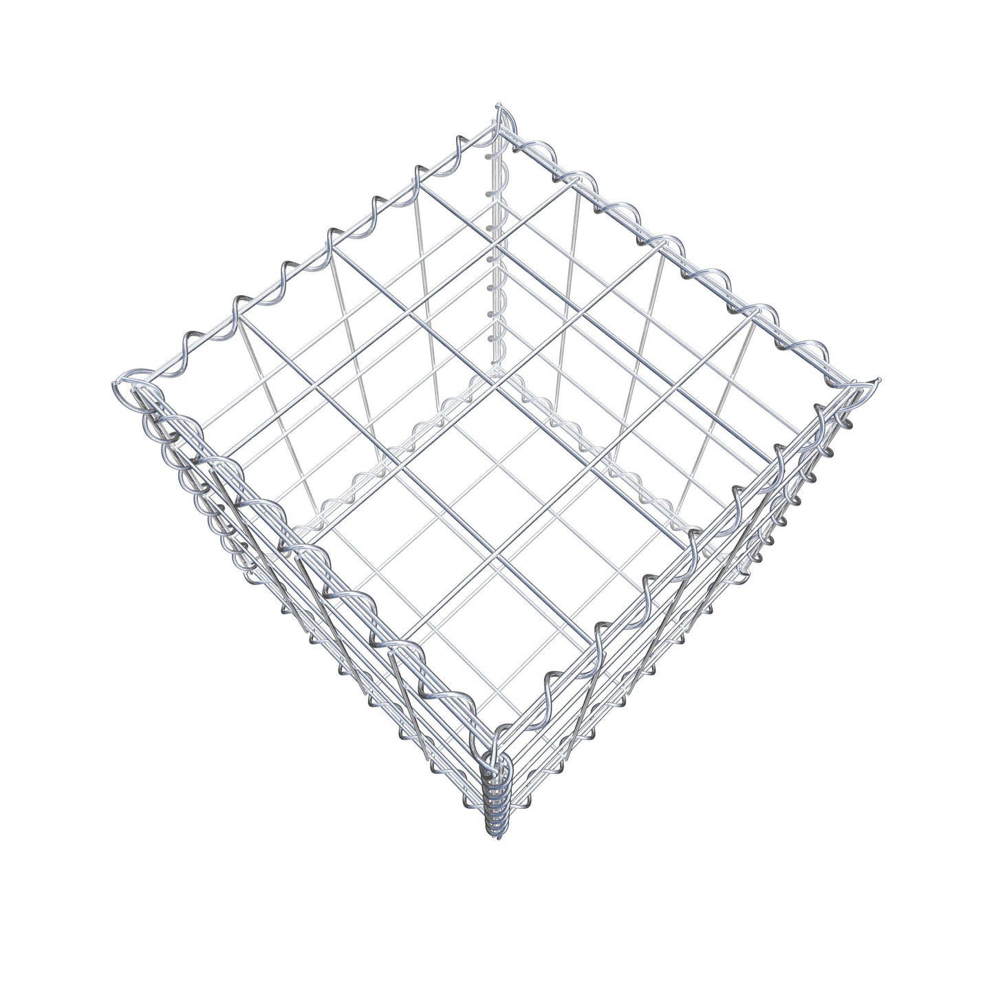 Gabione 40 cm x 40 cm x 40 cm (L x H x T), Maschenweite 10 cm x 10 cm, Spirale