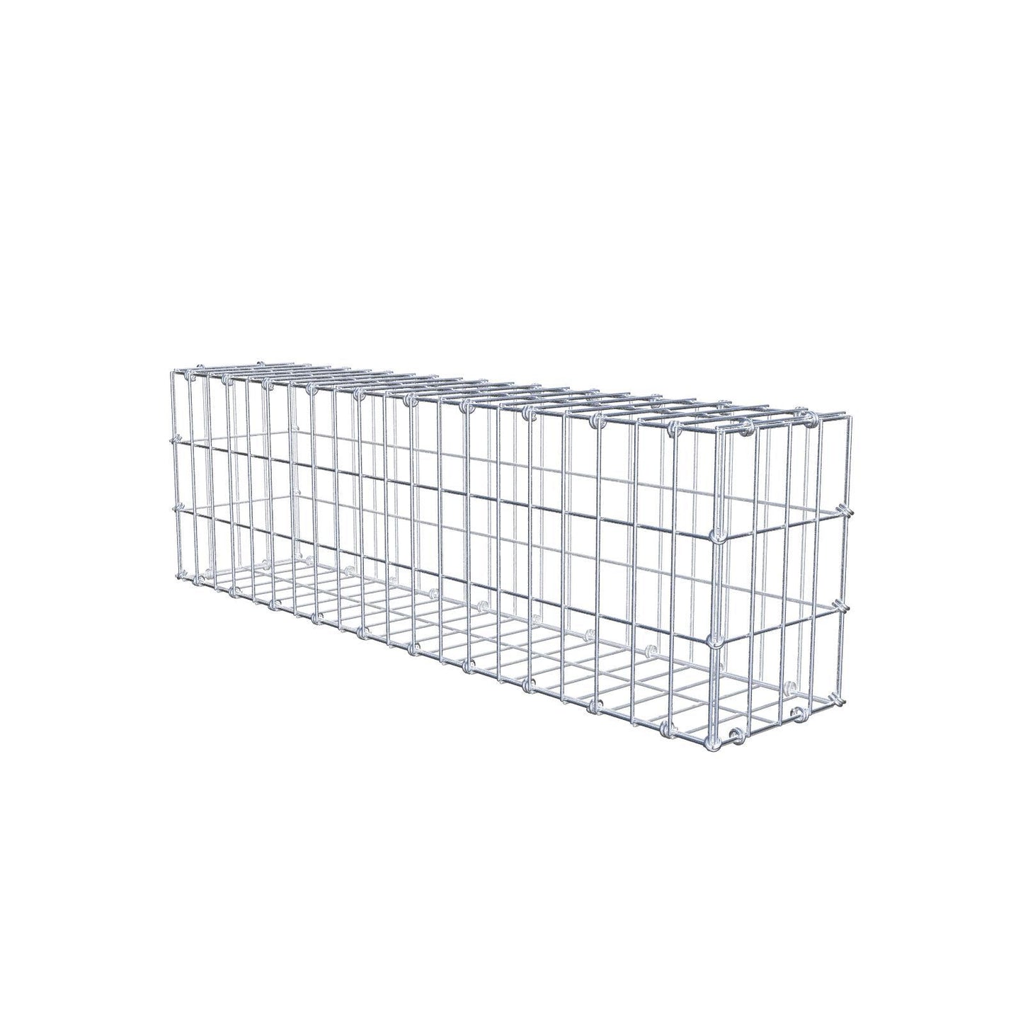 Gabione 100 cm x 30 cm x 20 cm (L x H x T), Maschenweite 5 x 10 cm, Spiralring