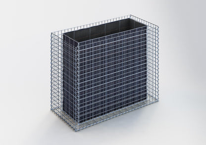 Højbed firkantet 130 cm x 100 cm x 60 cm (L x H x D), maskestørrelse 5 x 5 cm, vægtykkelse 10 cm