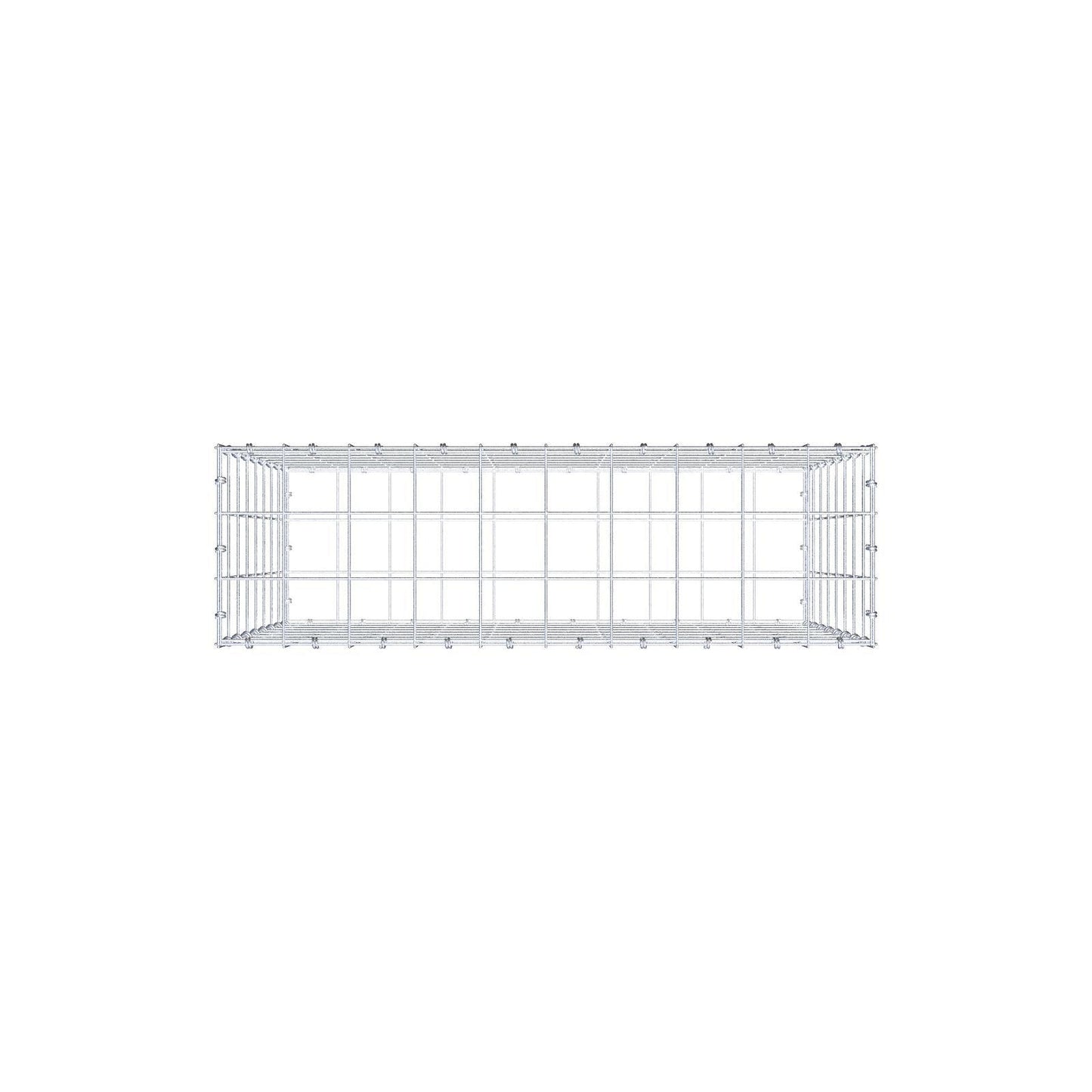 Gabião 100 cm x 80 cm x 30 cm (C x A x P), malhagem 10 x 10 cm, anel espiral