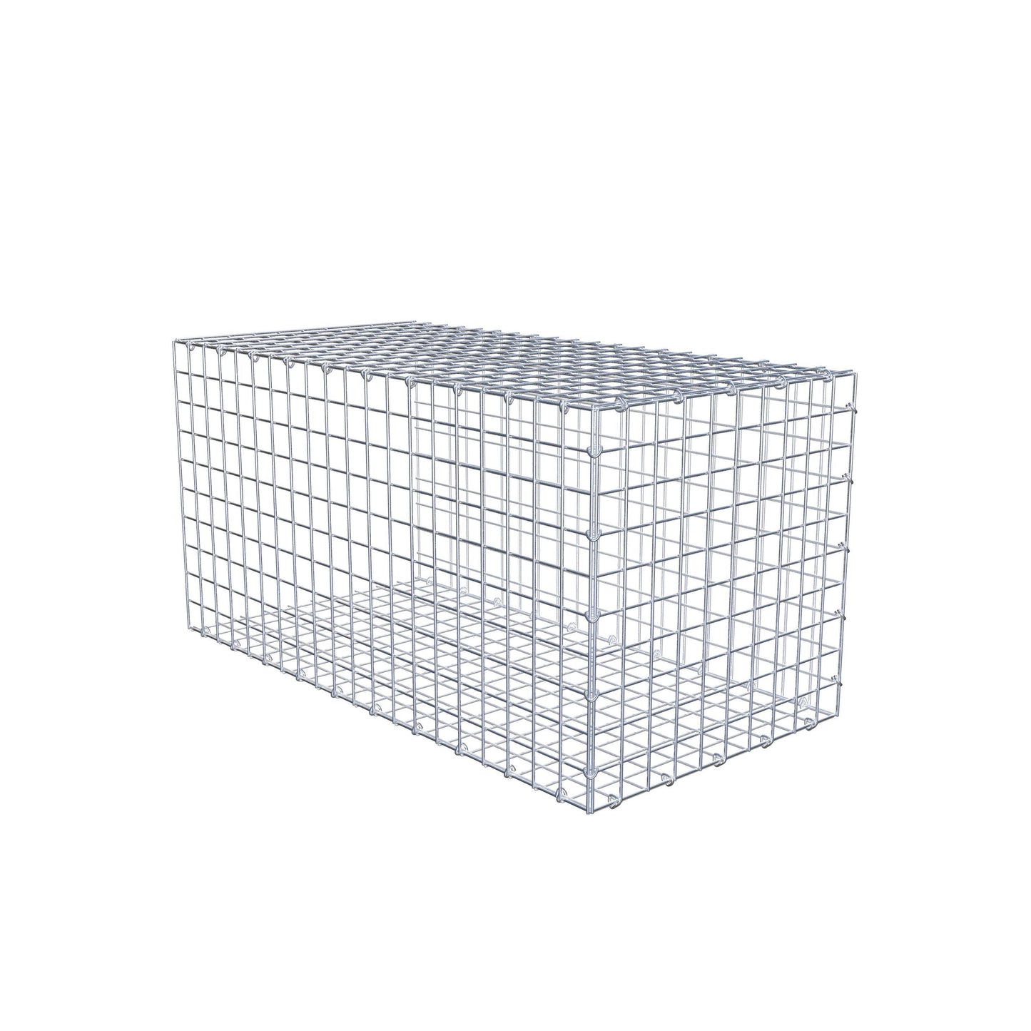 Gavión acoplable tipo 2 100 cm x 50 cm x 50 cm (L x A x P), malla 5 cm x 5 cm, anillo en C