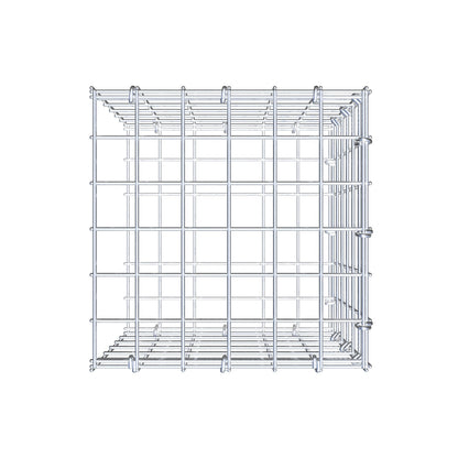 Mounted gabion type 2 30 cm x 30 cm x 30 cm (L x H x D), mesh size 5 cm x 5 cm, C-ring
