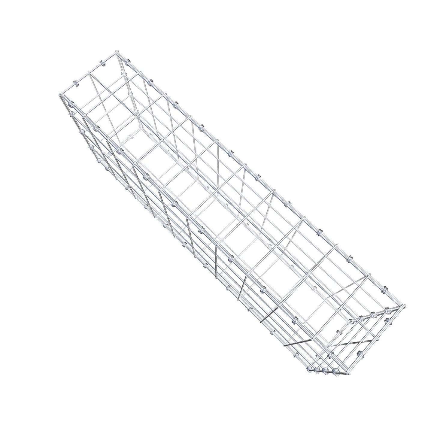 Gabion 100 cm x 40 cm x 20 cm (L x H x D), maskstorlek 10 x 10 cm, spiralring