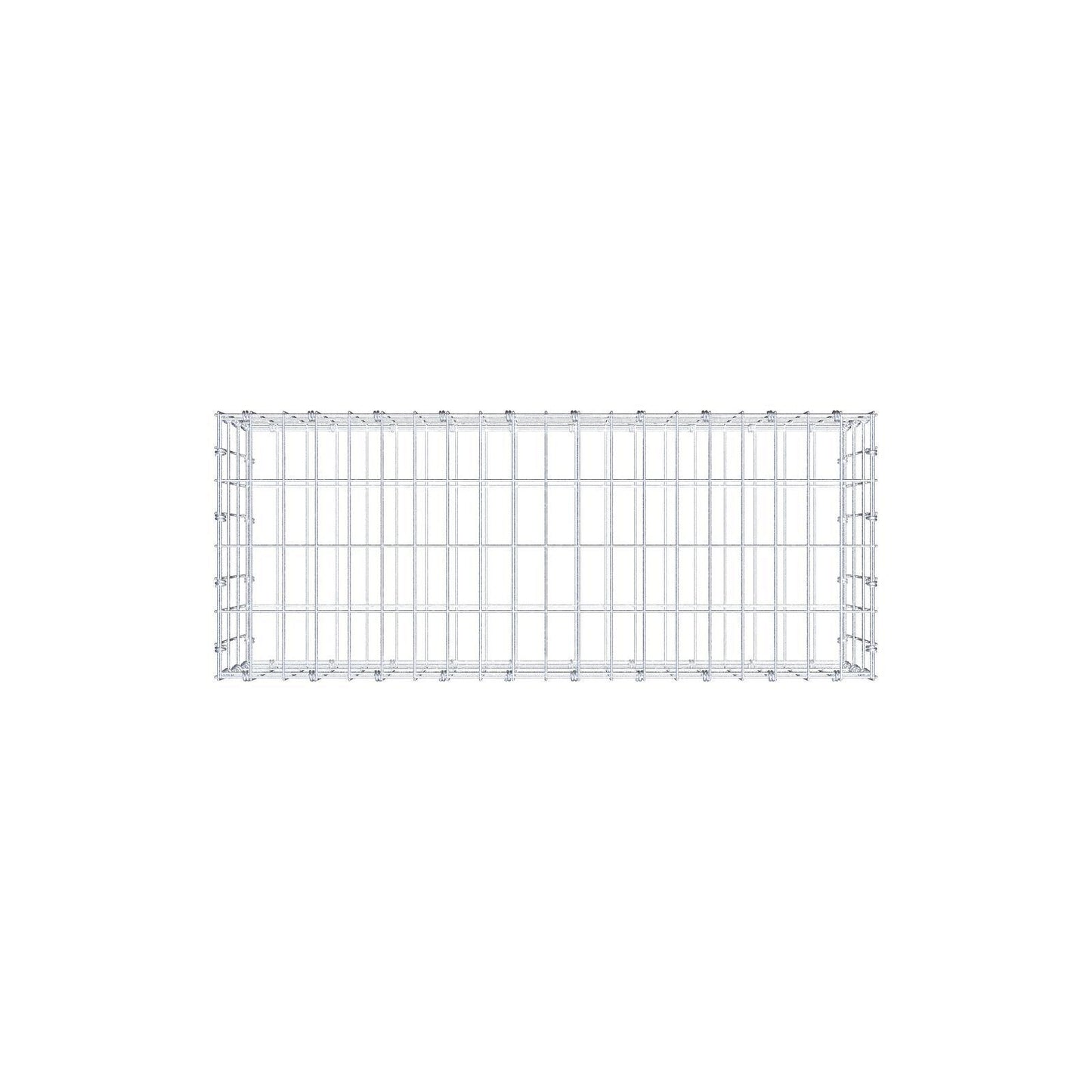 Gabione 100 cm x 30 cm x 40 cm (L x H x T), Maschenweite 5 x 10 cm, Spiralring