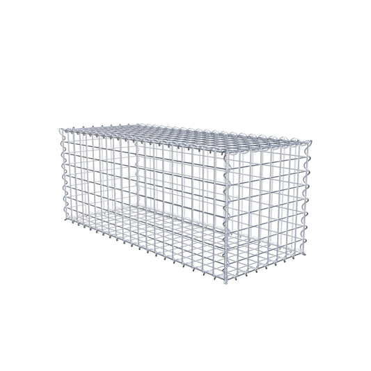 Conjunto de 2 gabiões 100 cm x 40 cm x 40 cm (C x A x P), malhagem 5 x 5 cm, espiral