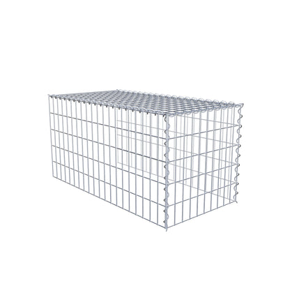 Gabião tipo 4 100 cm x 50 cm x 50 cm (C x A x P), malhagem 5 cm x 10 cm, espiral
