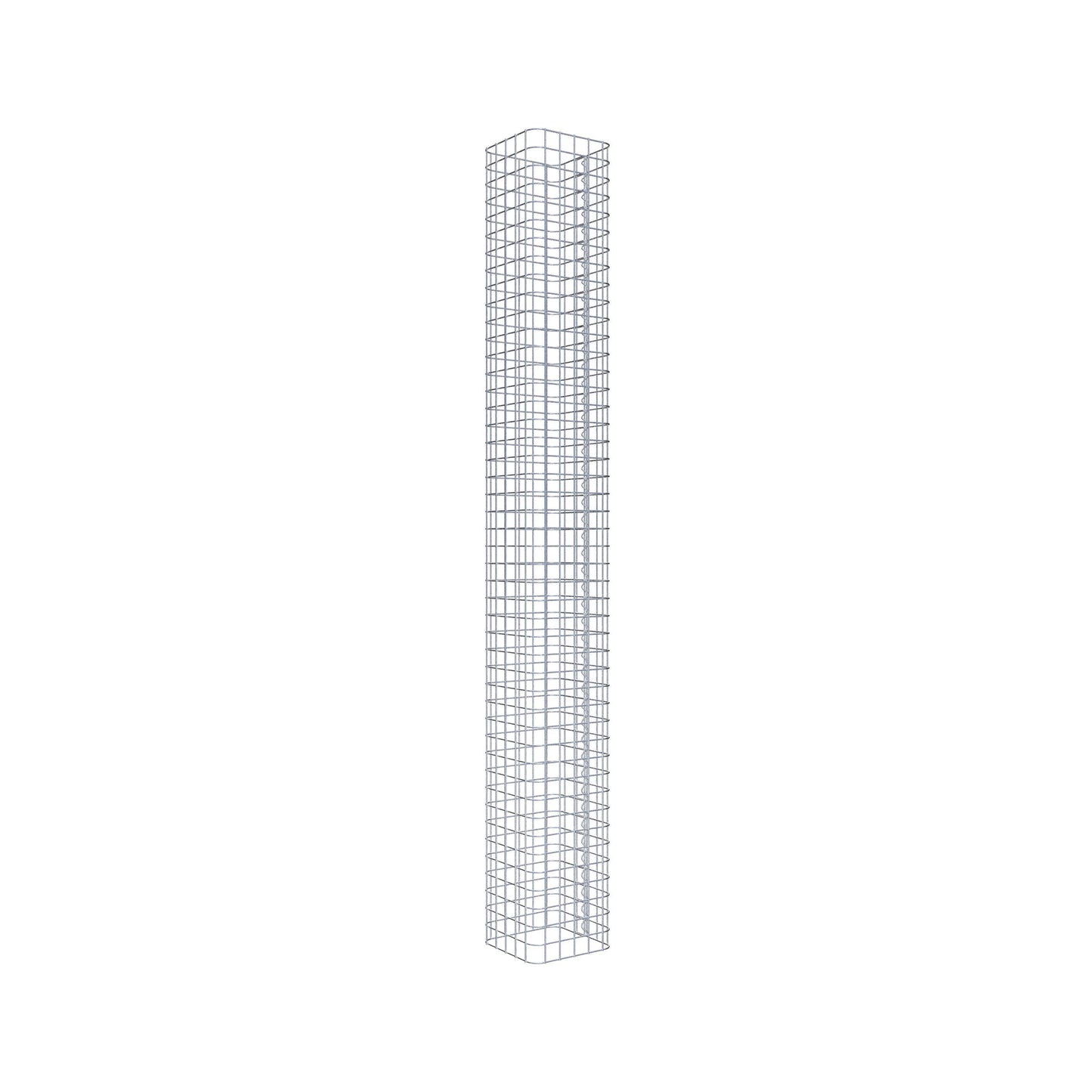 Gabionensäule eckig 27 cm x 27 cm, 230 cm Höhe, MW 5 cm x 5 cm