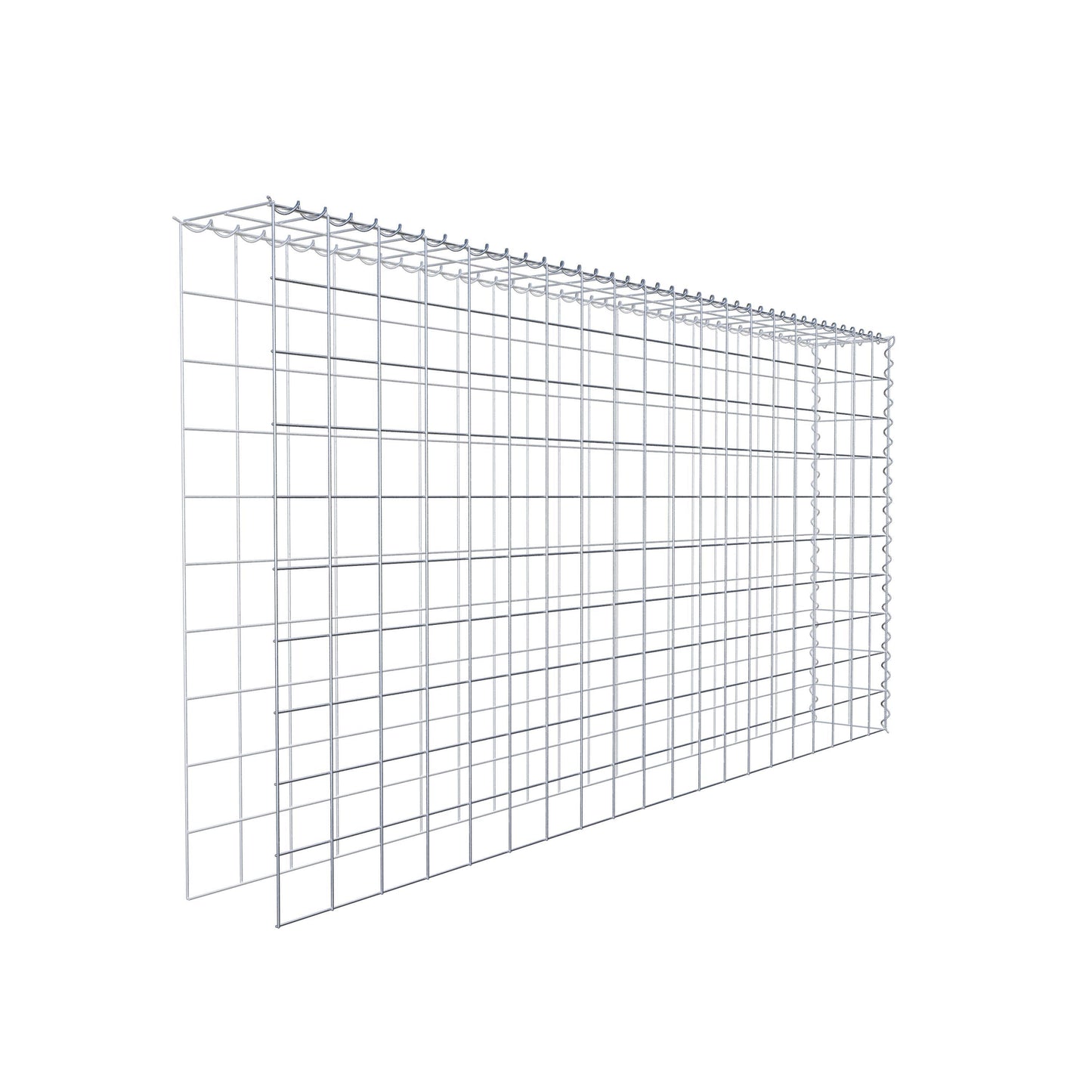 Gabião tipo 4 200 cm x 100 cm x 20 cm (C x A x P), malhagem 10 cm x 10 cm, espiral