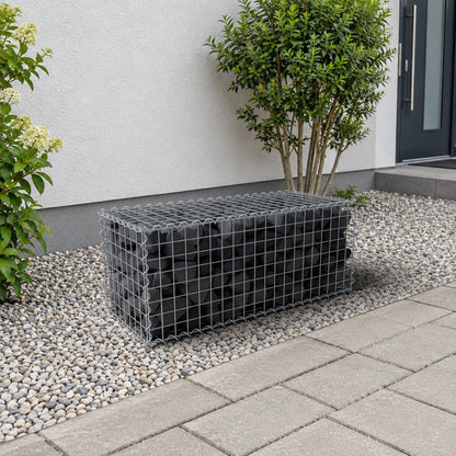 Gabione 100 cm x 40 cm x 40 cm (L x H x T), Maschenweite 5 cm x 5 cm, Spirale