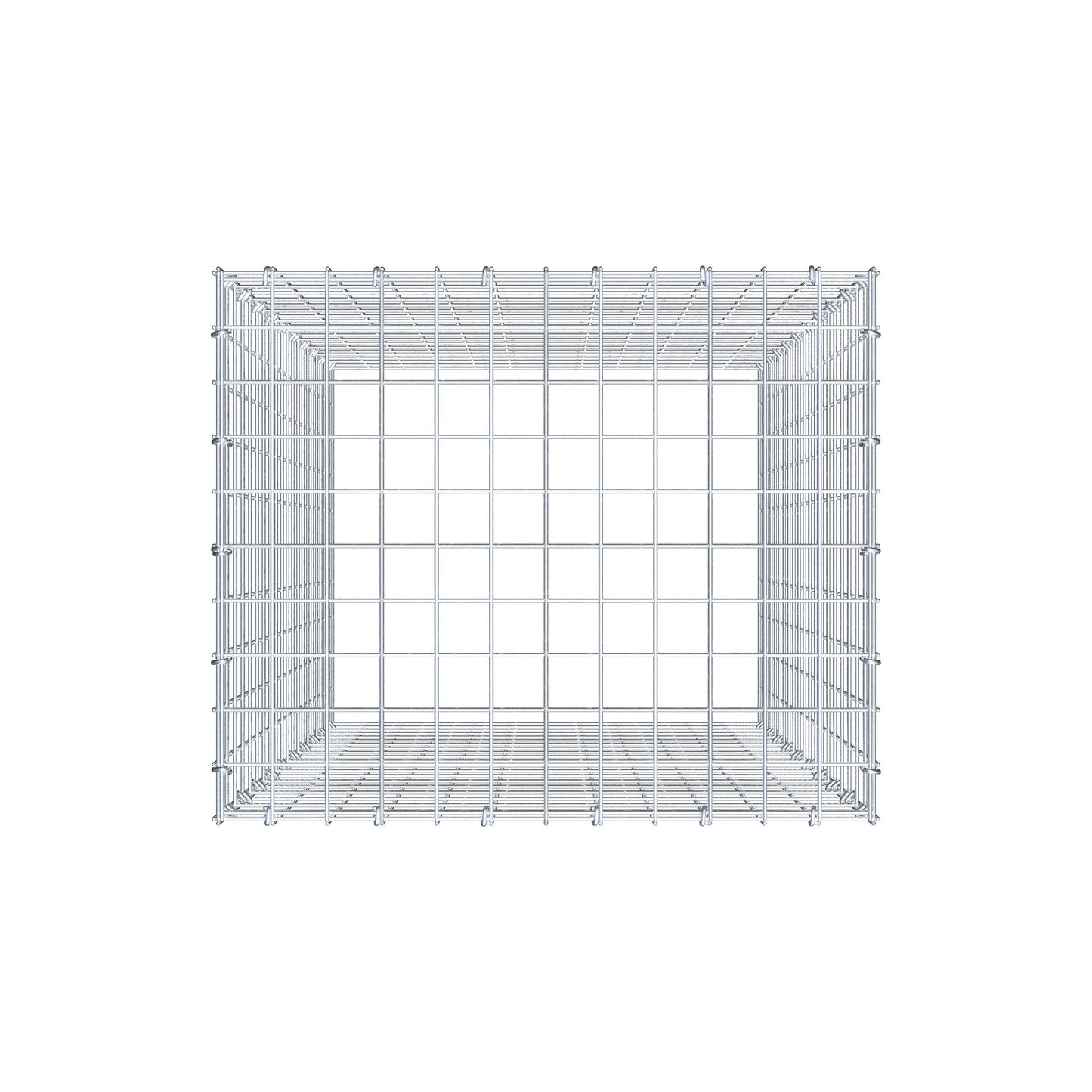 Gavión complementario de tipo 3 100 cm x 60 cm x 50 cm (L x A x P), malla 5 cm x 5 cm, anillo en C