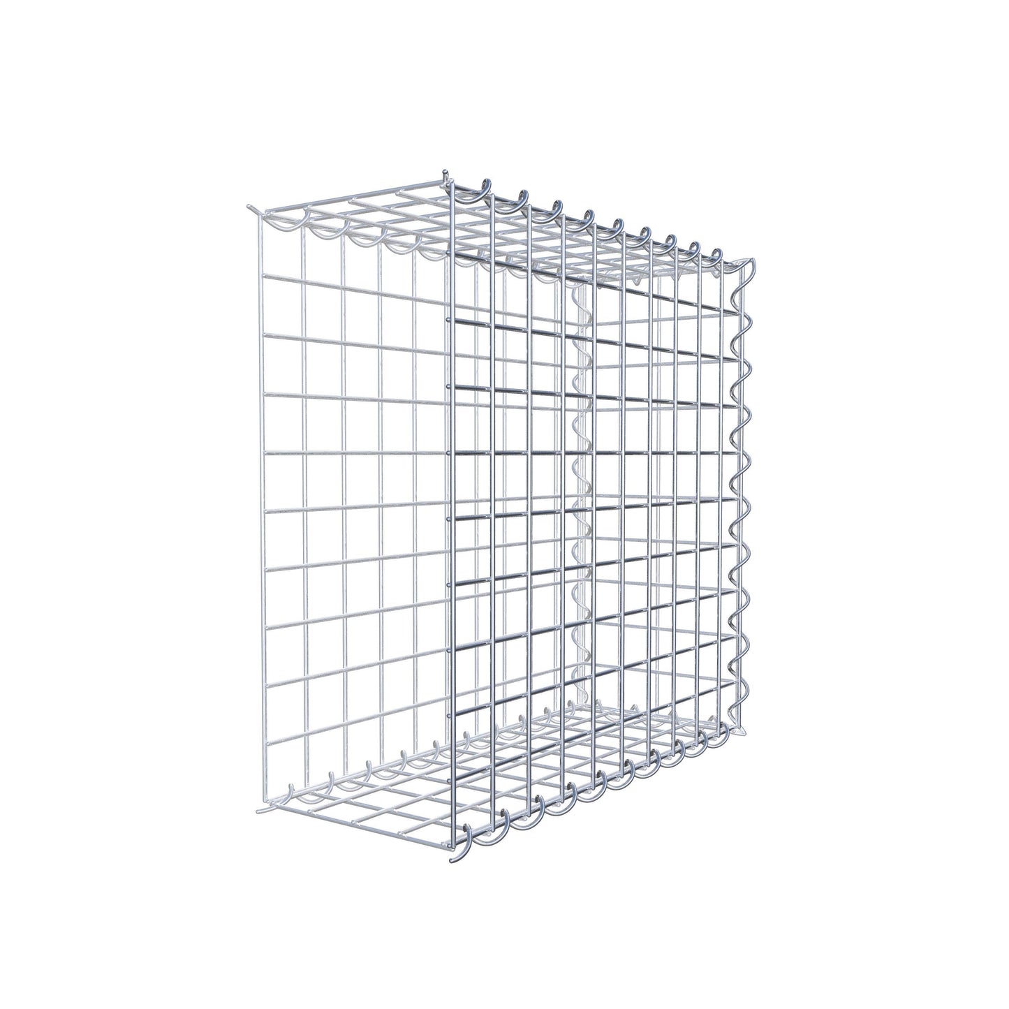 Gabião tipo 2 50 cm x 50 cm x 20 cm (C x A x P), malhagem 5 cm x 5 cm, espiral