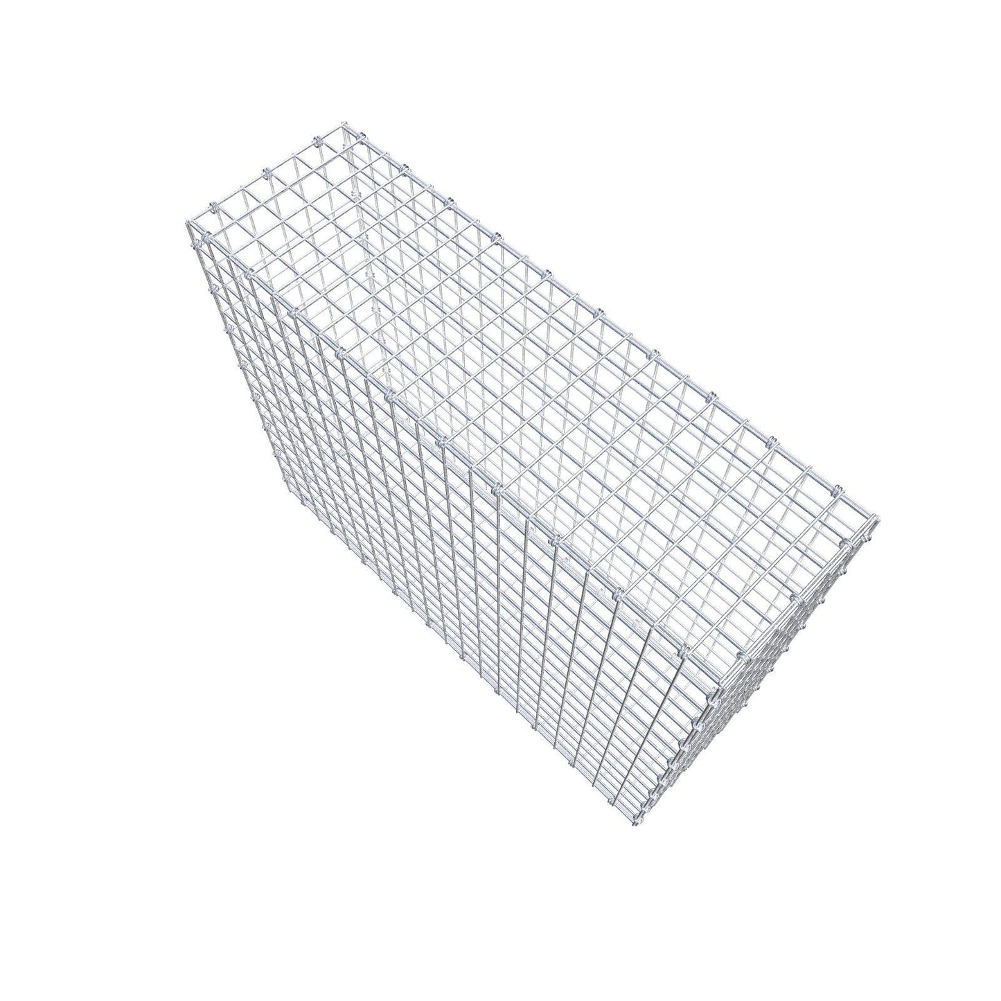 Gabion 100 cm x 80 cm x 30 cm (L x H x D), maskestørrelse 5 x 5 cm, spiralring
