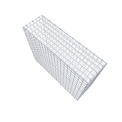 Gabion 100 cm x 80 cm x 30 cm (L x H x D), maskestørrelse 5 x 5 cm, spiralring