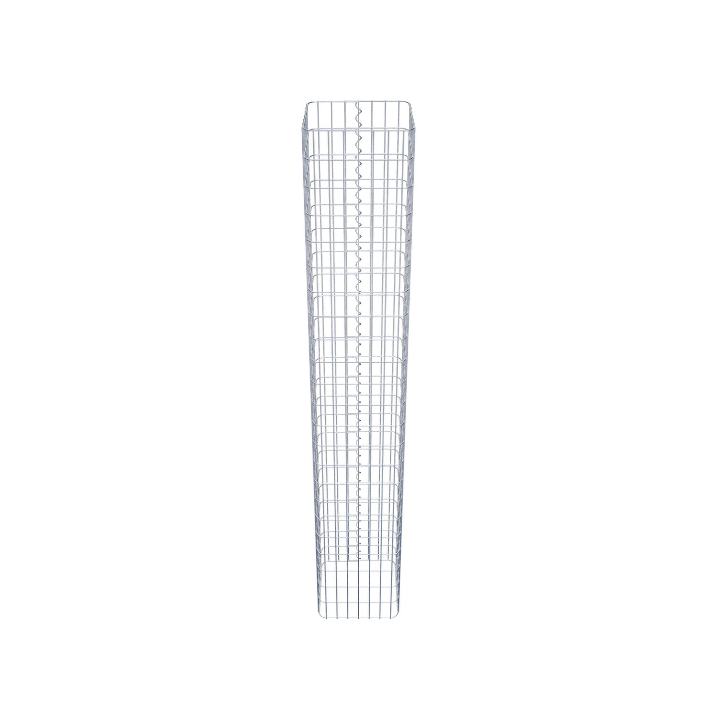 Gabionsøjle firkantet 37 cm x 37 cm, 230 cm højde, MW 5 cm x 10 cm