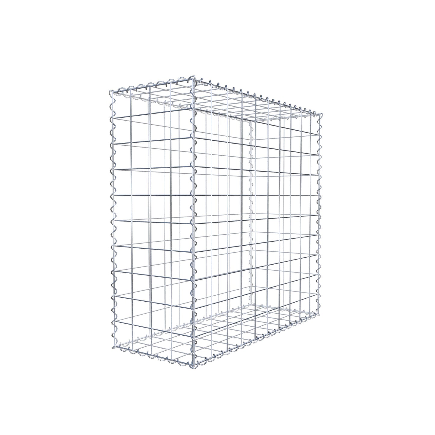 Gavión 100 cm x 100 cm x 40 cm (largo x alto x fondo), malla 10 cm x 10 cm, en espiral