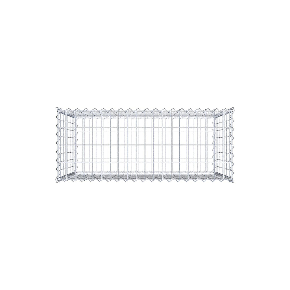 Gabion 100 cm x 80 cm x 40 cm (L x H x P), mailles 5 cm x 10 cm, spirale