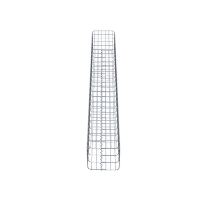 Gabionsøjle firkantet 32 ​​cm x 32 cm, 230 cm højde, MW 5 cm x 10 cm