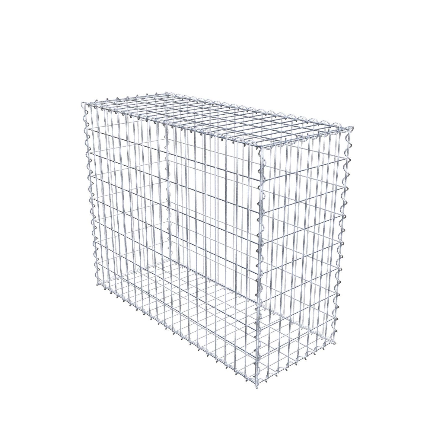 Gabione 100 cm x 80 cm x 40 cm (L x H x T), Maschenweite 5 cm x 10 cm, Spirale