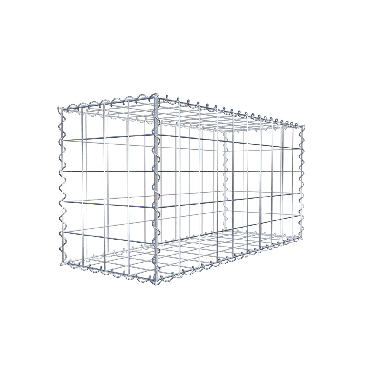Gabion 100 cm x 50 cm x 40 cm (L x H x P), mailles 10 cm x 10 cm, spirale