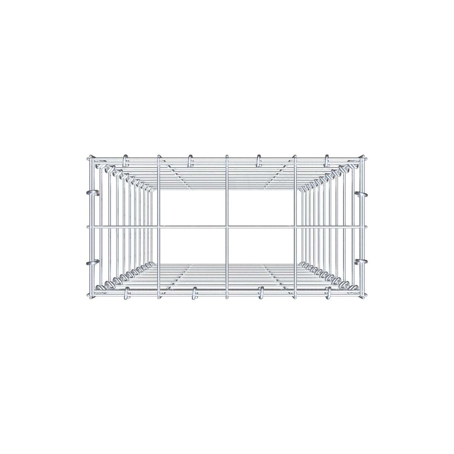 Anbaugabione Typ 3 100 cm x 40 cm x 20 cm (L x H x T), Maschenweite 10 cm x 10 cm, C-Ring