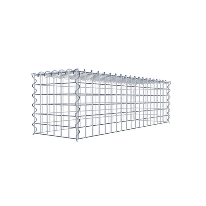 Aangegroeide schanskorf type 3 100 cm x 30 cm x 30 cm (L x H x D), maaswijdte 5 cm x 5 cm, spiraal