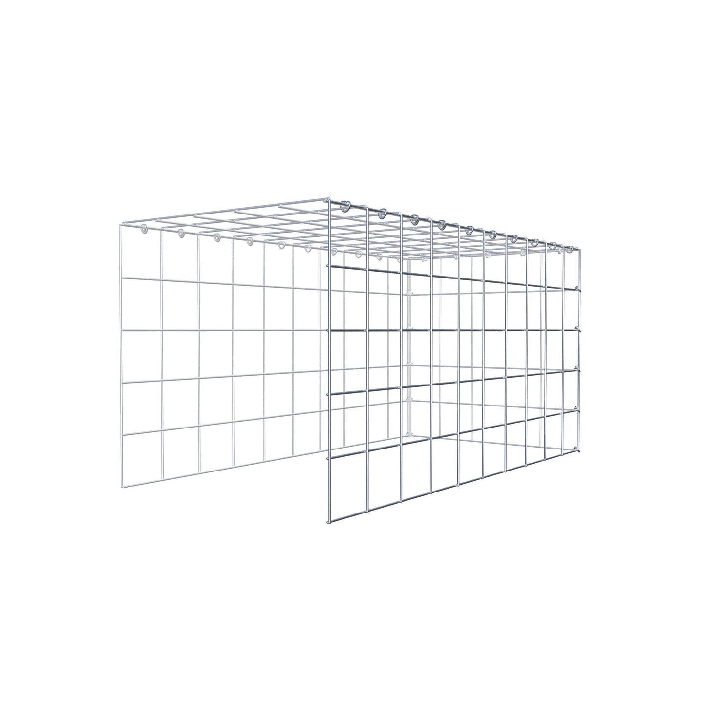 Anbaugabione Typ 4 100 cm x 50 cm x 50 cm (L x H x T), Maschenweite 10 cm x 10 cm, C-Ring